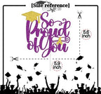So Proud of You Cake Topper, Congrats Grad/Class of 2026, Holy Sh*t You Graduate, High School College Universary Party Decorations Supplies, Purple and Gold Glitter