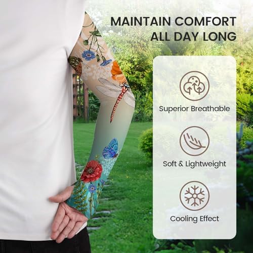 YPHCDO Gardening Sleeves for Women Farm Sun Protection Thorn Proof Cooling Arm Sleeves to Cover Arms for Garden Sports