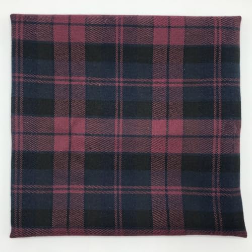 Burgundy Red and Navy Blue Scottish Plaid Fabric for Sewing Highland Kilt Suit 5oz/yd² Polycotton (1 Yard Pre-Cut, 57" Wide)