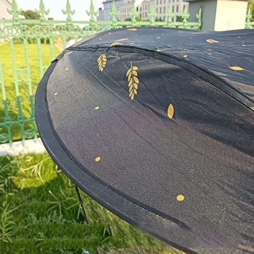 Electric Wheelchair Umbrella Canopy Awning Adjustable Wheelchair Umbrella Sun Shade Rain Covers Side Gauze Breathable U-V Resistant Protection Umbrella Stand for Most Wheelchairs