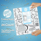 paper2eat Frosting Sheets Premium 8.5“ x 11“ – 24 count – White Edible Icing Sheets - Kosher Certified