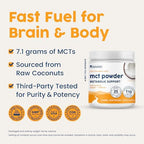 NativePath MCT Oil Powder Supplement - Unflavored MCT Powder with Keto-Friendly C8 MCTs. Free of Dairy, Gluten and GMOs, 25 Servings