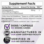 Nootropics Depot Astragaloside IV Capsules | 50mg | Astragalus membranaceus | 30 Count | Neuroprotective, Immune Support, Lengthens Telomeres