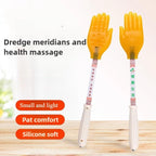 Pai Sha Board Multi-Function Pai Sha Board Silicone Five-Finger Meridian patting Small Yellow Hand Silicone Massage Massage Stick