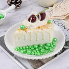 Green Sprinkles, 7.8oz Edible Pearl Sprinkles for Cake Decorating, Sugar Candy Pearls for Baking, Cookie Decorations & Cupcake Topper, Wedding Party Christmas Supplies (Christmas Green)