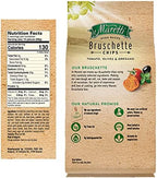Maretti - Bruschette Chips with Tomato, Olives & Oregano - All Natural Oven Baked Bagel Chips - Good for Vegetarians - Party Snacks Thin Bagels - No Artificial Colors and Flavor 5 oz. (Pack of 6)