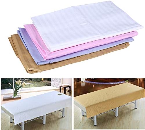 Washable Massage Table Cover Sheet with Face Breath Hole, Beauty SPA Salon Bed Sheet, Soft Cotton Bed Sheet, for Massage Tables, Beds in Hospitals, Beauty Salon, *