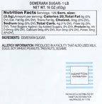 Demerara Sugar, 1 Pound Bulk Bag, Hampton Distribution