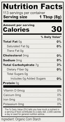 Anthony's Organic Corn Starch, Gluten-free, Vegan and Non-GMO