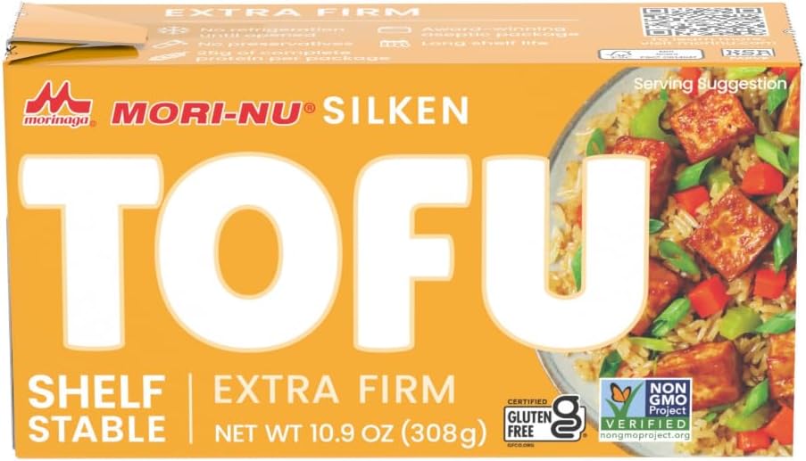 Mori-Nu Silken Tofu Extra Firm | Smooth and Creamy | Low Fat, Gluten-Free, Dairy-Free, Vegan, Made with Non-GMO soybeans, KSA Kosher Parve | Shelf-Stable | 10.9 oz x 12 Packs
