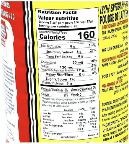 Red Cow Full Cream Milk Powder 2.5 Kg (5.5lb), Made From Real Fresh Milk, Product of Netherlands.