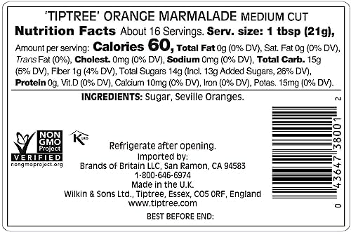 Tiptree Orange Marmalade,12 Ounce Jar,(Pack of 2)