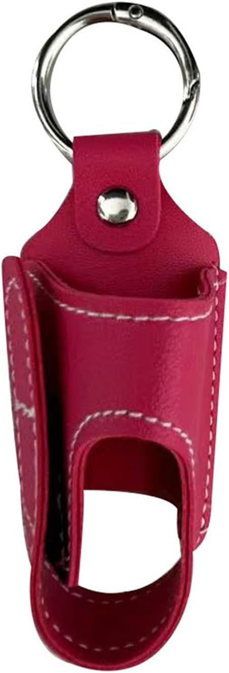 Convenient PU Leather Inhaler Travel Case Portable Holder for Daily Use and Indoor Activities with Metal Buckle