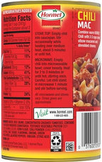 HORMEL Chili Chunky Beef Chili with Beans, No Artificial Ingredients, 15 Oz