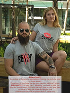 Beast Beauty Matching Couple T-Shirts for Husband & Wife, Pure Cotton Matching T-Shirt for Lovers (Pack of 1)