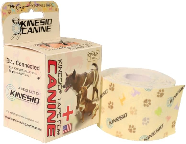 Kinesio Canine Kinesiology Tape for Dogs, 2 in. x 16.5 ft. (Creme)