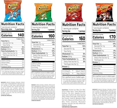 Cheetos Cheese Flavored Snacks, Variety Pack, (Pack of 40)