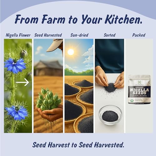 Spice Profile USDA Organic Nigella Seeds, Lab Tested for Heavy Metals, Resealable 4 oz Pouch, Kalonji, Semillas de Nigella