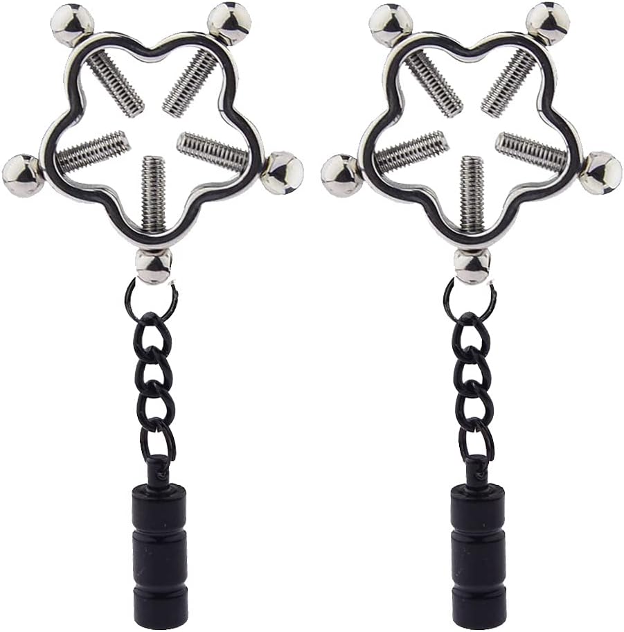 Metal Nipple Clamps Adjustable Exotics Nipple Grips Non-Piercing Nipple Rings Metal Nipple Clamps Nipple clip for women nipple toy
