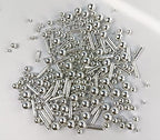 Sprinkles Pearl Sugar Candy 100g/ 3.52oz Mix Size Baking Cake Decorations Cupcake Toppers Cookie Decorating Ice Cream Celebrations Shaker Jar Wedding Shower Party Christmas (Silver)