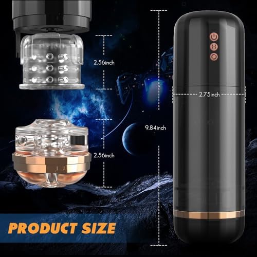 JITEM Fully Automatic Men's Fitness Equipment, Multi-Frequency Telescopic Rotation, USB Fast Charging, Easy to Clean