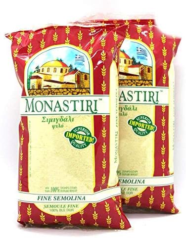 Monastiri Fine Semolina, Imported from Greece, 2-pack (2 x 500 grams)