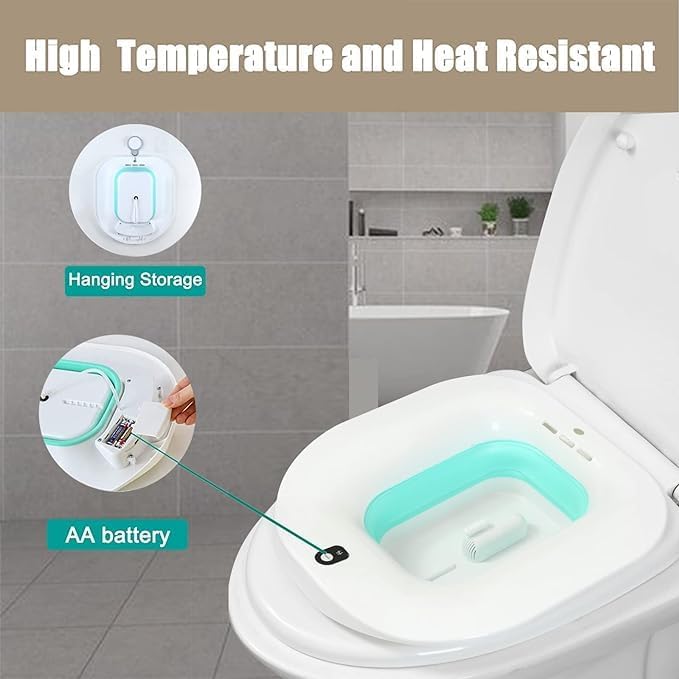 Electric Sitz Bath- Foldable Postpartum Care Basin，Sitz Bath Tub for Soothes and Cleanse Vagina & Anal, Hemorrhoids and Perineum Treatment,Suitable for Women, Maternity, Pregnant Women, Elderly