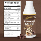 Lovetta Milk Chocolate Sauce Bulk 34oz (1L) Bottle – Smooth Gourmet Milk Chocolate Dessert Drizzle, Sweet Chocolate Topping for Crepes, Waffles, Ice Cream, Coffee & Pastries – Ready to Use