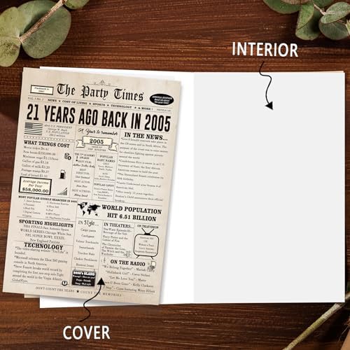 Ziwenhu Happy 21st Birthday Card Gift for Men Women,Funny 21st Birthday Party Decorations for Her Him, Best 21 Year Old Birthday Gifts for Son Daughter,Jumbo Birthday Gifts for Boys Girls