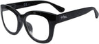 Eyekepper Oversized Reading Glasses - Retro Readers for Women Reading - Black Frame +1.00