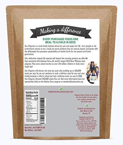 Jiva Organics Organic Ground Coriander Powder 1.5 LB Bulk Bag - Non-GMO, Pure - Dhania, Coriander Seeds Ground