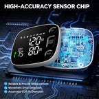 Blood Pressure Monitor Automatic Upper Arm BP Machine for Home Use with Bluetooth App Sync 2x120 Memory Accurate Reading, Large LED Backlit Display Adjustable Cuff 8.7"-16.5" with Storage Bag