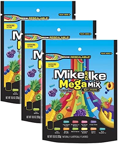 Mike and Ike, Candy, 10 Flavors, Mega Mix