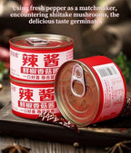 MKSDDF-2.82oz/80g*3 Cans Mushroom Chili Sauce Asian Chili Sauce Mushroom Sauce Chinese Sauce Spicy Sauce Chili Bean Sauce Chinese Food Chili Oil-Instant Chili Sauce-Bring A Spoon