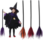 3 Pieces Halloween Witch Broom Plastic Witch Broom Props, Cosplay Broomstick for Halloween Witch Costume Party Decor Halloween Show Cosplay Party