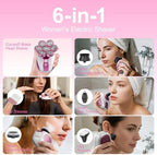 Electric Razors for Women, 7D Shavers for Women with LED Display, Rechargeable Waterproof Electric Shaver, 5-in-1 Multi-Function Body Hair Shaver Grooming Kit for Legs/Face/Armpits/Bikini(Pink)
