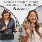 ZlideOn Zipper Pull Replacement - Black, Narrow (L) - Instant Zipper Replacement Slider