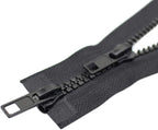 YaHoGa 2PCS #5 30 Inch Two Way Separating Jacket Zipper for Sewing Jacket Coat Molded Plastic Zippers Bulk (30" TW Black)