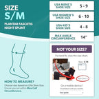 BraceAbility Plantar Fasciitis Night Splint - Dorsal Plantar Fascia Night Splint, Achilles Tendonitis Foot Brace for Plantar Fasciitis Relief, Heel Pain Sleeping Boot - Fits Men and Women (S/M)