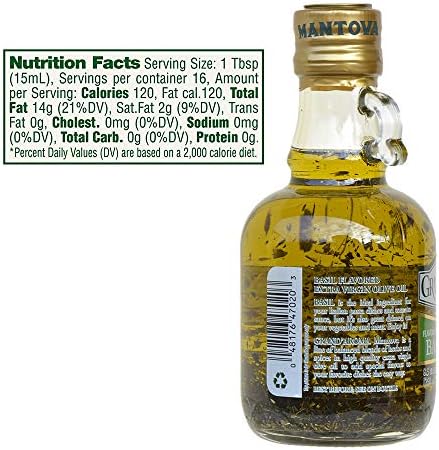 Grand'aroma Basil Extra Virgin Olive Oil, 8.5 Oz Bottles (Pack Of 3)