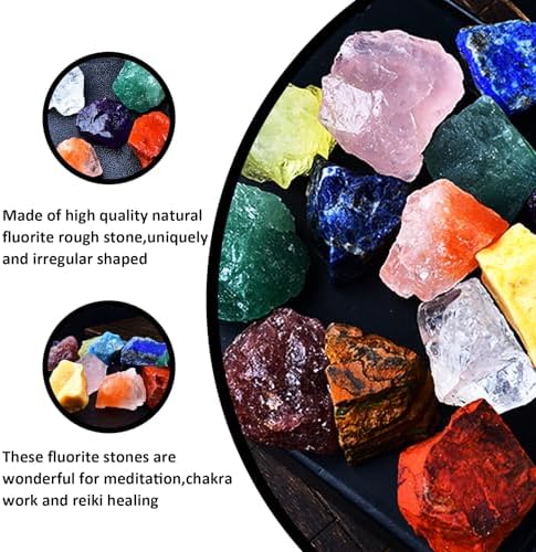 Raw Crystals, Large 1.2-2.0" Healing Crystal Natural Rough Stones for Intuition,Chakra,Meditation,Decoration,Polishing,Energy Work (Greenquartz, 3.5oz-1.2-2.0"raw Crystals)