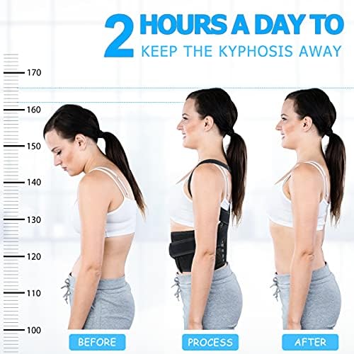 PAZAPO Posture Corrector for Men&Women - Back Brace for Lumbar Support and Upright - Breathable Back Straightener Back,(Medium(29-33 Inches))