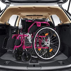 Wheelchair Ultralight Folding Transport Chair for Adults Outdoor Sports Portable Attendant Self Propelled Wheelchair Lightweight Mobility Device for The Elderly Disabled Can Bear 200kg wheelchairs