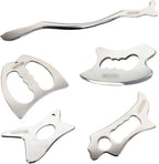 NICHOY 5 Pieces Stainless Steel Gua Sha Scraping Massage Tool Set,Muscle Scraper Tool Set,Mobilization Physical Therapy Tool for Back,Leg, Arm,Neck(5pcs)