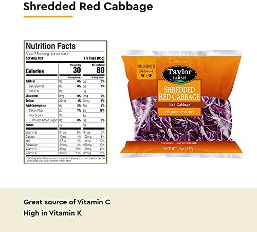 Taylor Farms Shredded Red Cabbage, 8 oz