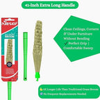No Dust Broom, XL Size, Indian Style Jhadu, Washable Fiber, Comfort Grip Handle, Long-Lasting Bristles for Home Floor Cleaning