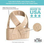 Tuli's X Brace Plus, Arch Support Brace and Compression with Added Strap for Sever's Disease, Plantar Fasciitis, and Heel Pain, 1 Pair, Medium