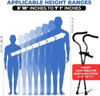 in-Motion Pro Crutches | Foldable Crutches| Crutches for Adults with Ergonomic Handles | Spring Assist Technology | Articulating Tips | Size Tall (5'10" - 7'1") | Charcoal Grey