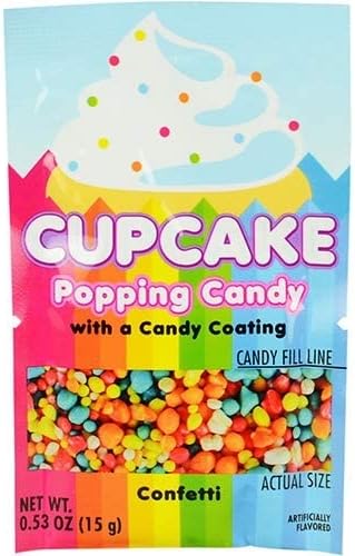 Koko's Cupcake Popping Candy with Candy Coating, 0.53 Ounces - 20 Count Display Box
