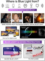MARE AZZURO 4 Pack Blue Light Blocking Reading Glasses Men Women Lightweight Computer Readers 1.0 1.25 1.5 1.75 2.0 2.25 2.5 2.75 3.0 3.5 4.0 (2.50